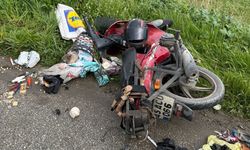 Manisa’da devrilen motosikletin sürücüsü ağır yaralandı