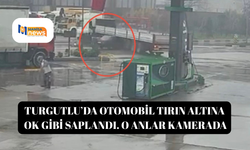 Turgutlu’da otomobil tırın altına ok gibi saplandı. O anlar kamerada