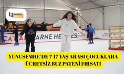 Yunusemre’de 7-17 yaş arası çocuklara ücretsiz buz pateni fırsatı
