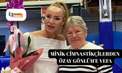 Minik cimnastikçilerden Özay Gönlüm'e vefa