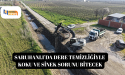 Saruhanlı’da dere temizliğiyle koku ve sinek sorunu bitecek