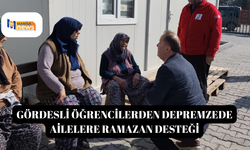 Gördesli öğrencilerden depremzede ailelere Ramazan desteği