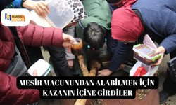 Mesir Macunundan alabilmek için kazanın içine girdiler