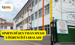 Sınıfın düşen tavan sıvası 3 öğrenciyi yaraladı