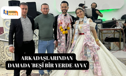 Arkadaşlarından damada 'beşi bir yerde ayva'