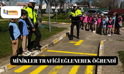 Minikler trafiği eğlenerek öğrendi