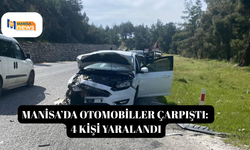 Manisa’da otomobiller çarpıştı: 4 kişi yaralandı