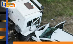 Kamyon ve tankerin karıştığı kazada faciadan dönüldü