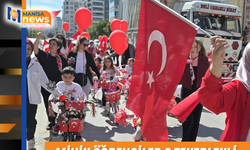 Minik öğrenciler 3 tekerlekli bisikletleriyle kaymakamlığı ziyaret etti