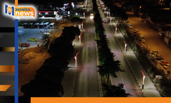 Ay-yıldızlı ışıklar Demirci'yi aydınlattı