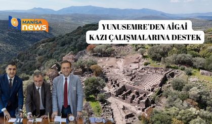 Yunusemre’den Aigai kazı çalışmalarına destek
