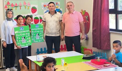 Dünya Süt Gününde öğrencilere süt dağıtıldı