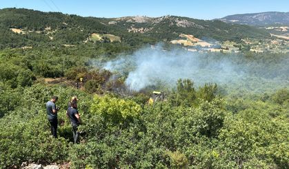 Enerji nakil hattından çıkan orman yangını kontrol altına alındı