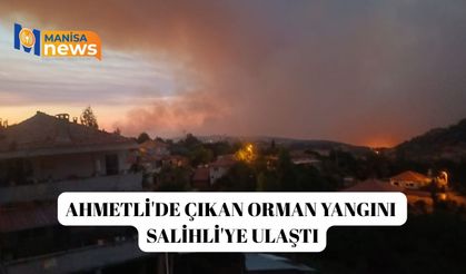 Ahmetli'de çıkan orman yangını Salihli'ye ulaştı