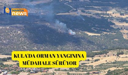 Kula'da orman yangınına müdahale sürüyor