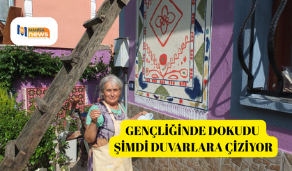 Gençliğinde dokudu şimdi duvarlara çiziyor