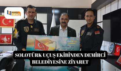 SOLOTÜRK uçuş ekibinden Demirci Belediyesine ziyaret