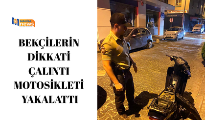 Bekçilerin dikkati çalıntı motosikleti yakalattı