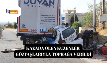 Kazada ölen kuzenler gözyaşlarıyla toprağa verildi