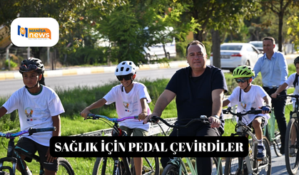 Sağlık için pedal çevirdiler