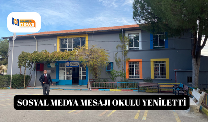 Sosyal medya mesajı okulu yeniletti