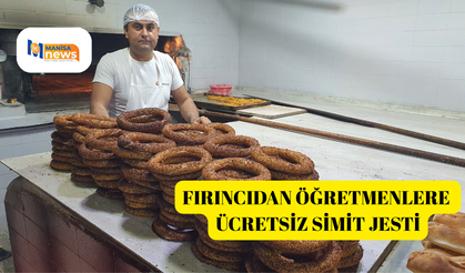 Fırıncıdan öğretmenlere ücretsiz simit jesti