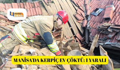 Manisa'da kerpiç ev çöktü: 1 yaralı