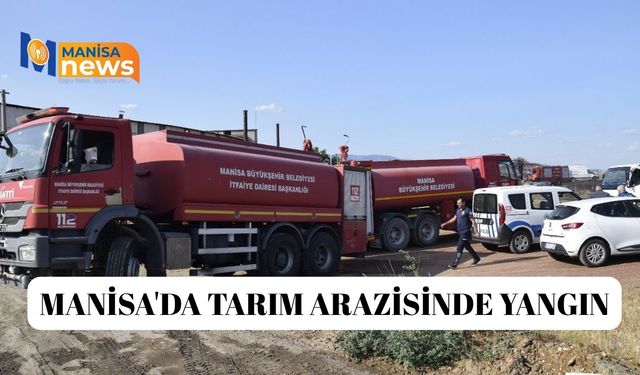 Manisa'da tarım arazisinde yangın
