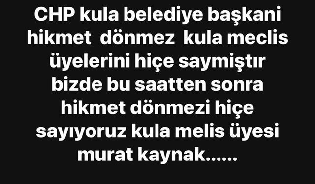 CHP Kula Teşkilatı'nda kriz