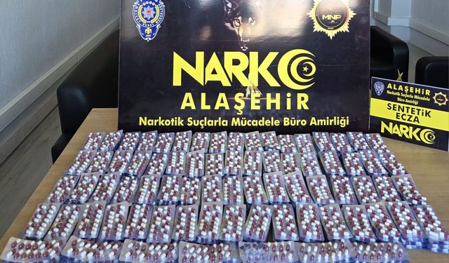 Alaşehir’de 4 bin 191 sentetik hap ele geçirildi