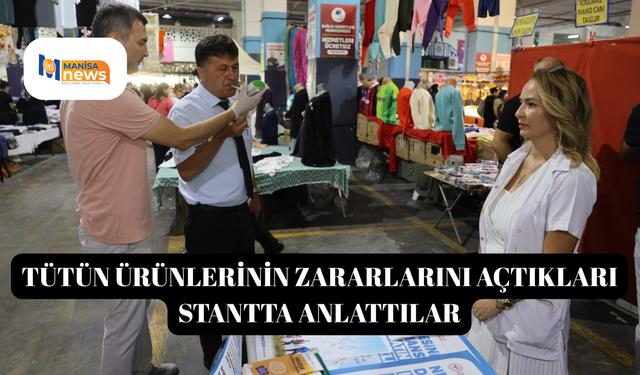 Tütün ürünlerinin zararlarını açtıkları stantta anlattılar
