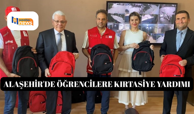 Alaşehir'de öğrencilere kırtasiye yardımı