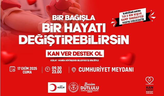 Kan bağışında bulunanlara kamp sandalyesi hediye