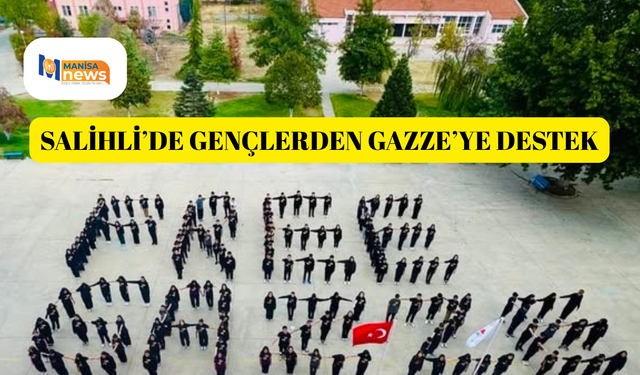 Salihli’de gençlerden Gazze’ye destek
