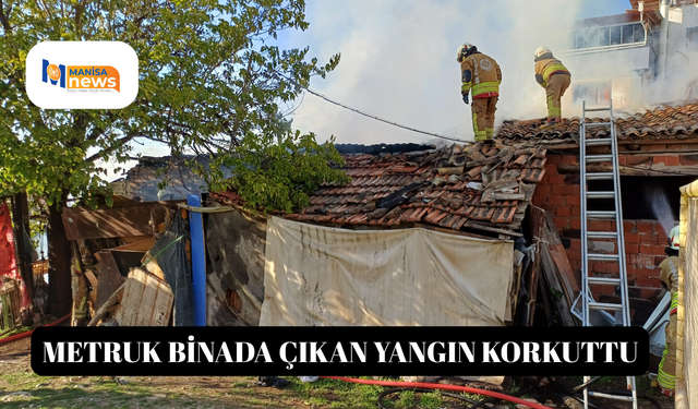 Metruk binada çıkan yangın korkuttu
