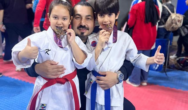 Alaşehirli karateciler Denizli’den madalyalarla döndü