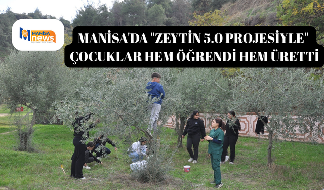 Manisa'da "Zeytin 5.0 Projesiyle" çocuklar hem öğrendi hem üretti