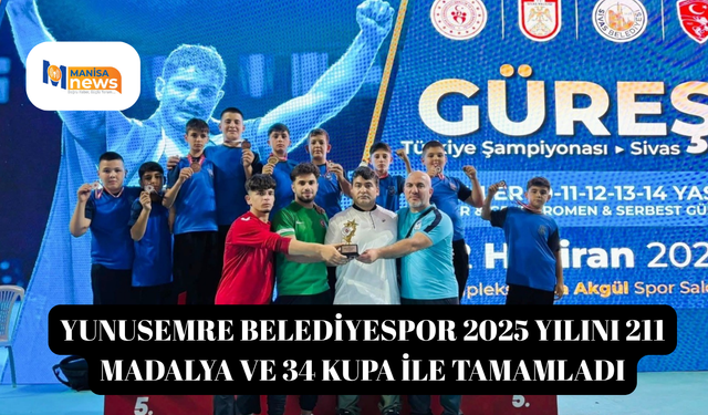 Yunusemre Belediyespor 2025 yılını 211 madalya ve 34 kupa ile tamamladı