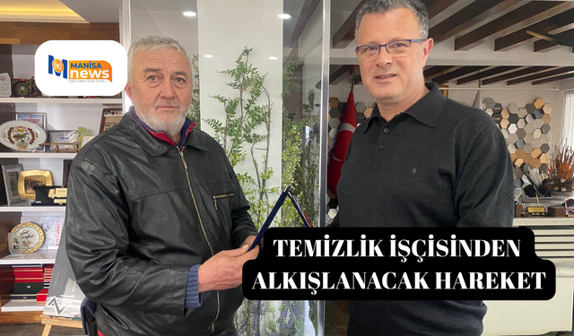 Temizlik işçisinden alkışlanacak hareket