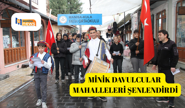 Minik davulcular mahalleleri şenlendirdi
