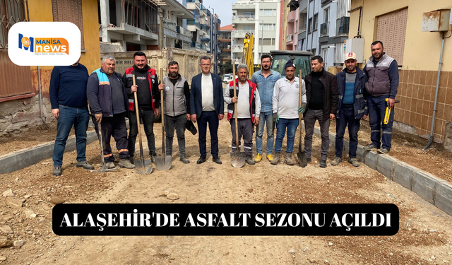 Alaşehir'de asfalt sezonu açıldı