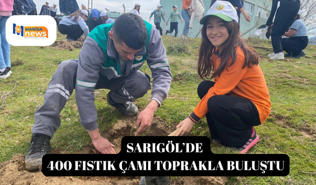 Sarıgöl’de 400 fıstık çamı toprakla buluştu