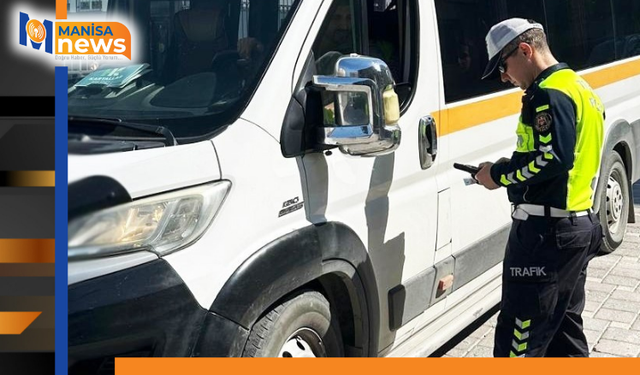 Manisa'da okul çevrelerine sıkı trafik denetimi: 9 sürücüye ceza
