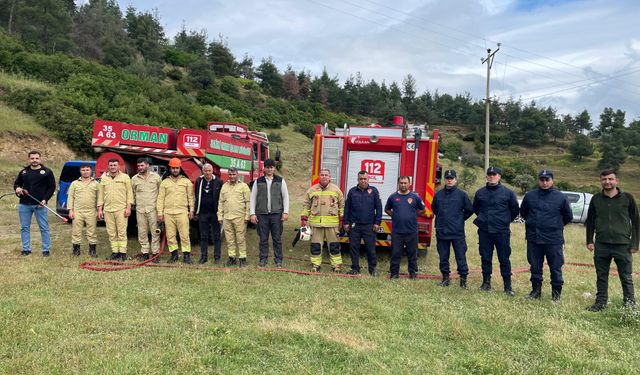 Manisa’da eş zamanlı yangın tatbikatı