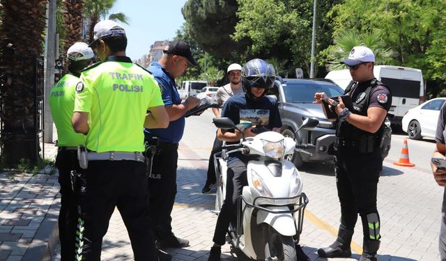 Turgutlu’da yaz aylarının gelmesiyle kask denetimleri artırıldı