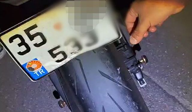 Manisa'da katlanır plakalı motosiklete 156 bin TL ceza