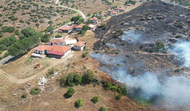 Makilik alanda çıkan yangında 30 dönüm alan kül oldu