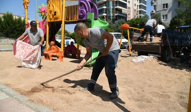 Çocuk parklarında zeytin çekirdeği dönemi