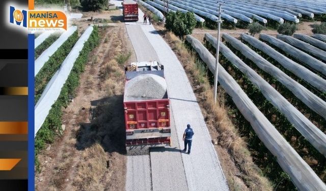 Üzüm hasadıyla birlikte üreticinin yolları da yenilenmeye başladı