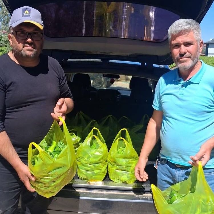 Sarıgöl’ün meşhur Emcelli biberi gurbetçilerin gözdesi oldu